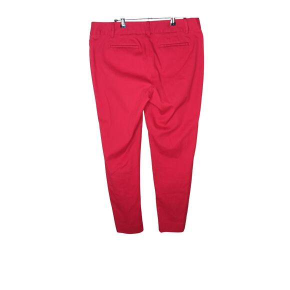 Talbots Hampshire Ankle Pants Red Cherry Cotton Blend Sz 12 - Picture 3 of 12